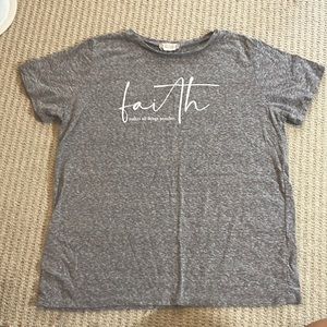 Altar’d State Gray “Faith makes all things possible” Tee